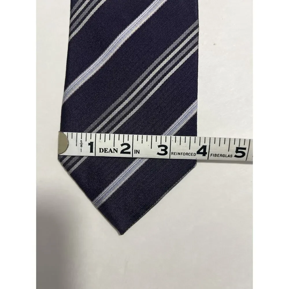 Giorgio Armani Men's Purple Striped Necktie 100% Silk Made In Italy 59.5